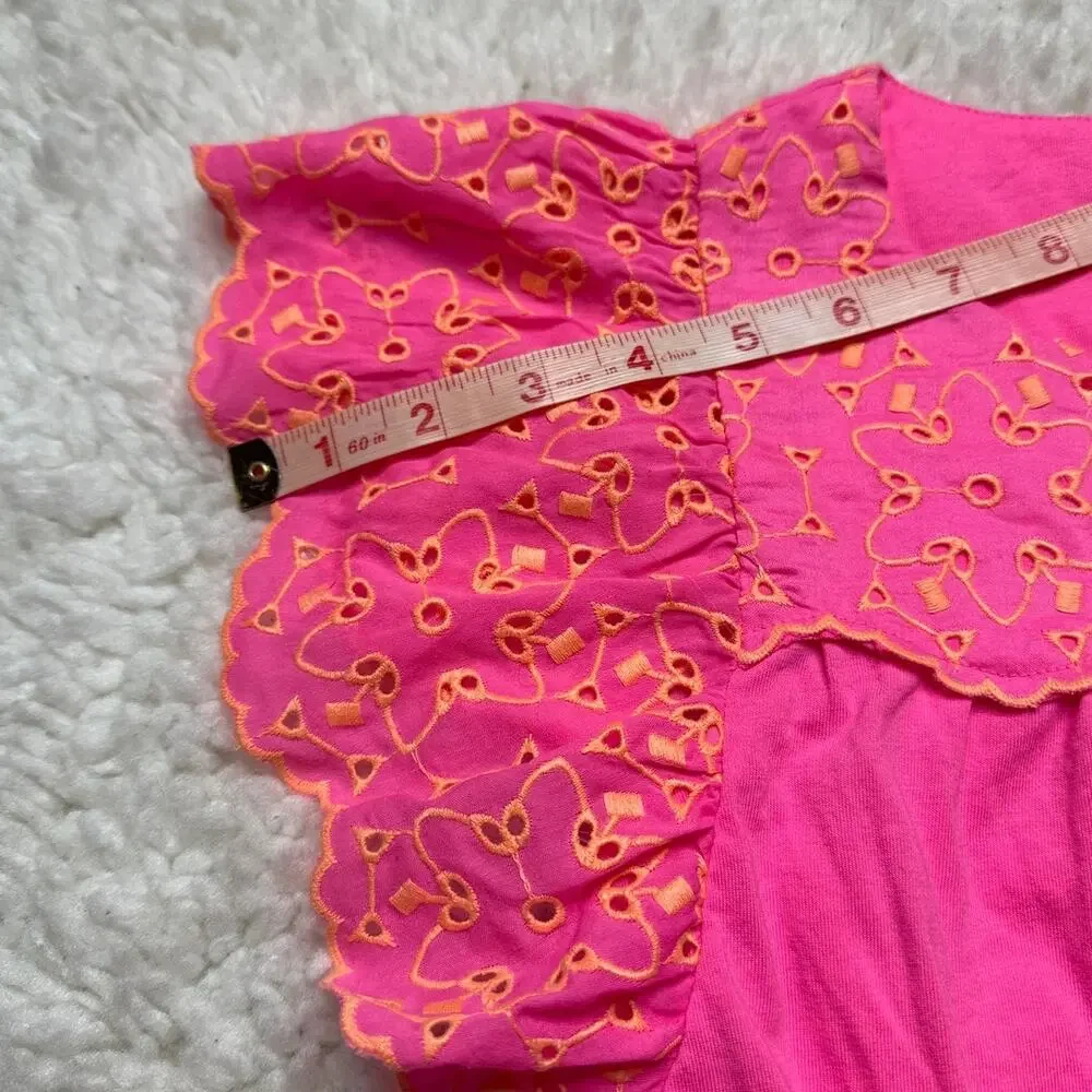 Lilly Pulitzer Little Girl Dress NWT Pink Orange Flutter Sleeve Sundress Cute